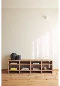 Szafka pod TV w dekorze dębu w naturalnym kolorze 180x50x40 cm Inari – Teulat