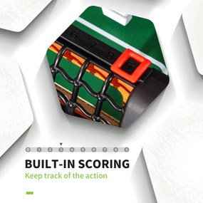 HOMCOM Stół do piłkarzyków, zestaw do piłkarzyków, 2 piłki, antypoślizgowe uchwyty, dla dzieci i dorosłych, licznik punktów, MDF, metal, kolorowy