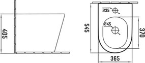 Mexen Rico bidet stojący, czarny mat - 36725185
