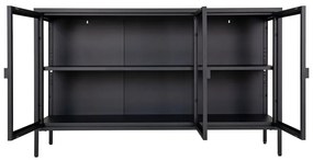 Czarna metalowa witryna 140x85 cm Brisbane – House Nordic