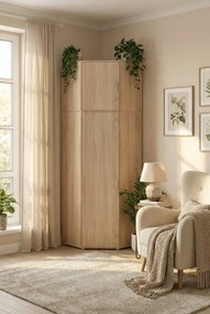 Skandynawska szafa narożna z nadstawką N0-R28