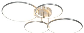 Lampa sufitowa ze stali z wbudowanym LED 3-stopniowo ściemnialna 4-punktowa - Joaniqa Nowoczesny Oswietlenie wewnetrzne