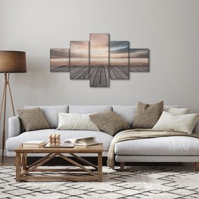 Obraz - Molo o zachodzie słońca (125x70 cm)