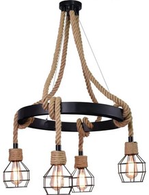 LED Żyrandol na lince ROPE ALEGRA 4xE27/10W/230V