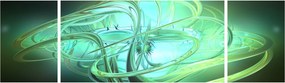 Obraz zielonej abstrakcji (170x50 cm)