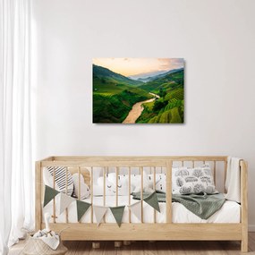 Obraz na szkle - Tarasy ryżowe II. (70x50 cm)