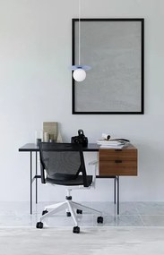 Niebieska lampa wisząca w kształcie kapelusza - A679 T9-T22