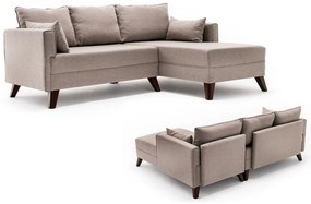 Narożna sofa rozkładana Bella Corner Right 2 Cream