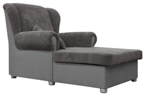 Szarobrązowy sztruksowy szezlong Lord – Ropez