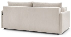 Beżowa sztruksowa rozkładana sofa 211 cm Marcel – Bobochic Paris