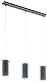 Eglo 99286 - Żyrandol na przewodzie PINTO TEXTIL 3xE27/16W/230V