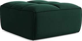 Pufa - z tkaniny welwetowej - butelkowa zieleń - KALAI