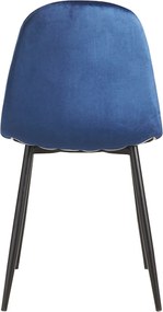 Zestaw 4 Krzese Teok Black Aksamitne