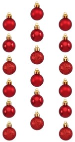 Bombki z tworzywa sztucznego, różne wzory, Ø 3 cm, 18 szt.