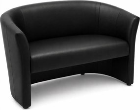 Czarna sofa dwuosobowa ekoskóra A4-S43