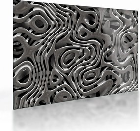 Obraz na szkle - Metaliczna abstrakcja (70x50 cm)