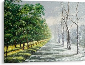 Obraz - Zima kontra lato (70x50 cm)