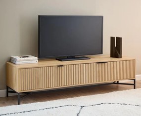 Szafka RTV z lamelami Jaipur Actona, kolor dębowy