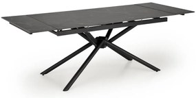 Stół rozkładany VITORINO 160(220)x90 czarny marmur HALMAR