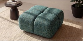 Pufa, podnóżek, tkanina szenilowa Puente, Lazurowy, Averro