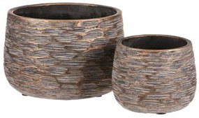 Zestaw osłonek betonowych Ryha, 2 szt., szary, wys. 12 cm