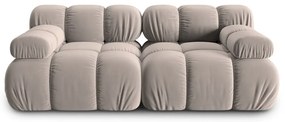 Jasnobrązowa aksamitna sofa modułowa 188 cm Bellis – Micadoni