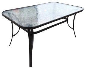 Stół stolik prostokątny T25 120x80 szklany metal na balkon taras do ogrodu