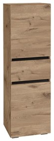 Wysoka wąska szafka łazienkowa w dekorze dębu 38x130 cm Wisla – Støraa