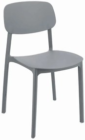 Szare minimalistyczne krzesło do ogrodu - Armand