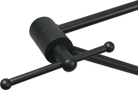 Lampa wisząca czarna z podwójnym aksamitnym abażurem w kształcie liści i beżowym - Blitz