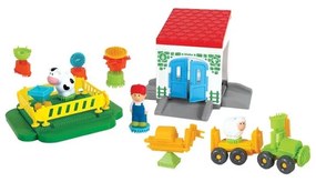 Mochtoys klocki jeżyki pin bricks farma w kartonie 100 el. + 3 figurki