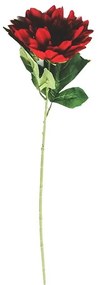 Sztuczny kwiat Dahlia czerwony, 68 cm