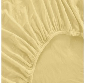 PrzytulneMieszkanie.pl Prześcieradło z mikropluszu SOFT 180x200 cm żółte