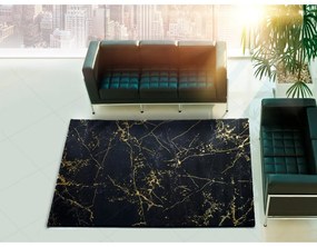 Czarny dywan Universal Gold Marble, 140x200 cm