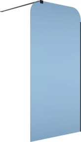 Ścianka prysznicowa WALK IN FIX niebieska 8mm półokrągła WALK IN MOLIS NATURE blue square MASSI | rożne rozmiary : Kolor profili kabiny - złoty szczotkowany, Szerokość ścianki - 70 cm, Typ montażu - WALK in FIX (Do ściany)