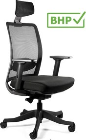 Krzesło biurowe Anggun BL418 Black, zgodne z normą BHP
