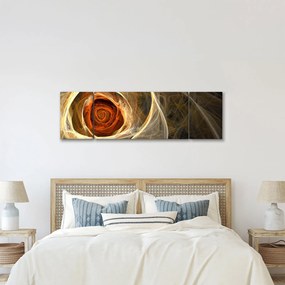 Obraz - Róża w artystycznym duchu (170x50 cm)