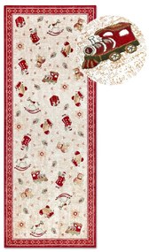 Czerwony chodnik z mieszanki bawełny ze świątecznym motywem 80x200 cm Toy's Delight Red Christmas – Villeroy&amp;Boch