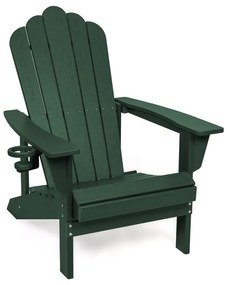 Zielony plastikowy fotel ogrodowy Adirondack – Bonami Selection