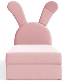 Różowe dziecięce łóżko kontynentalne 100x200 cm M9-S83