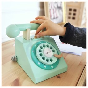 Classic world klasyczny drewniany telefon dla dzieci 4 el.