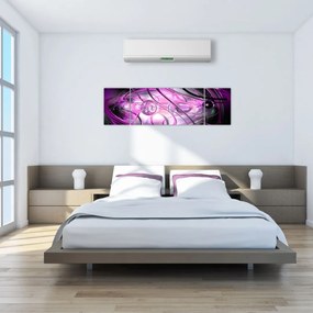 Obraz pięknej fioletowej abstrakcji (170x50 cm)
