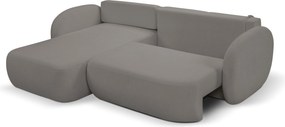 Masseno Narożnik AMICO z funkcją spania i pojemnikiem na pościel Narozniki L, Rozkładana sofa - Szary, SICURO 75