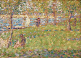 Obraz na szkle - Georges Seurat, Study for "La Grande Jatte", reprodukcje (70x50 cm)