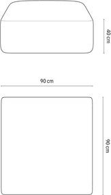 Ciemnoszary sztruksowy podnóżek Campi – Cosmopolitan Design
