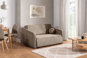 Sofa Zeldia 155 z funkcją spania - brązowy szenil hydrofobowy Spring 1110