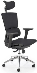 Czarny ergonomiczny obrotowy fotel z mechanizmem synchronicznym - Oxon
