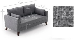 Sofa Bella 2 Szary