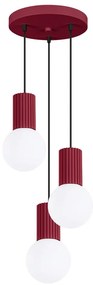 Bordowa lampa wisząca ze szklanym kloszem ø 25 cm Orbital – Nice Lamps