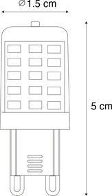 Zestaw 2 żarówek LED G9 z możliwością ściemniania, opalowe, 1,2 W, 100 lm, 2700 K
